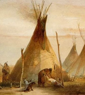 Painting of tipi by Trudell